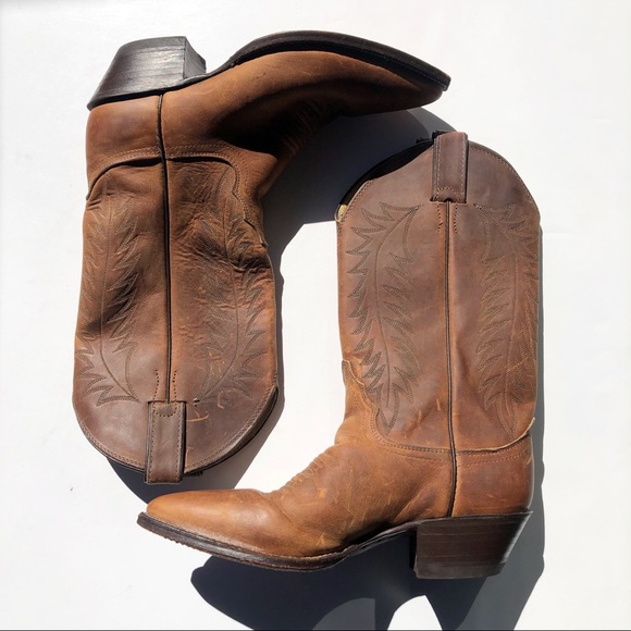 Justin Boots Shoes - Justin Leather Cowboy Western Boots